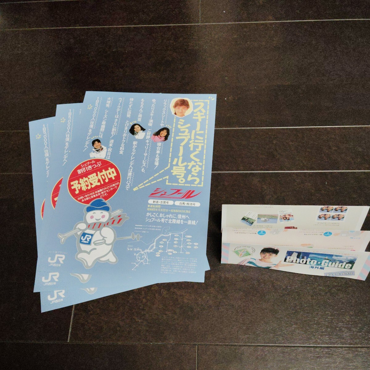 【希少・レア】南野陽子 グッズセットまとめ売りC-2 フジカラーリーフレット JR西日本シュプール号チラシ
