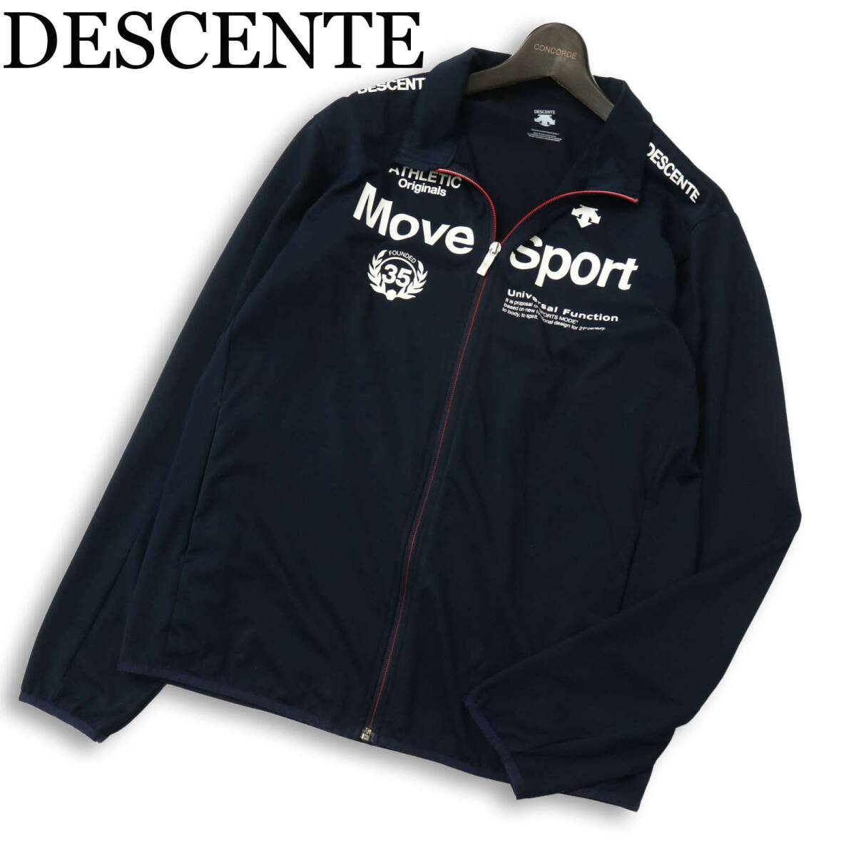 DESCENTE デサント 通年 Move Sport★ トラック ジャケット ブルゾン Sz.O メンズ 紺 ネイビー 大きいサイズ トレーニング