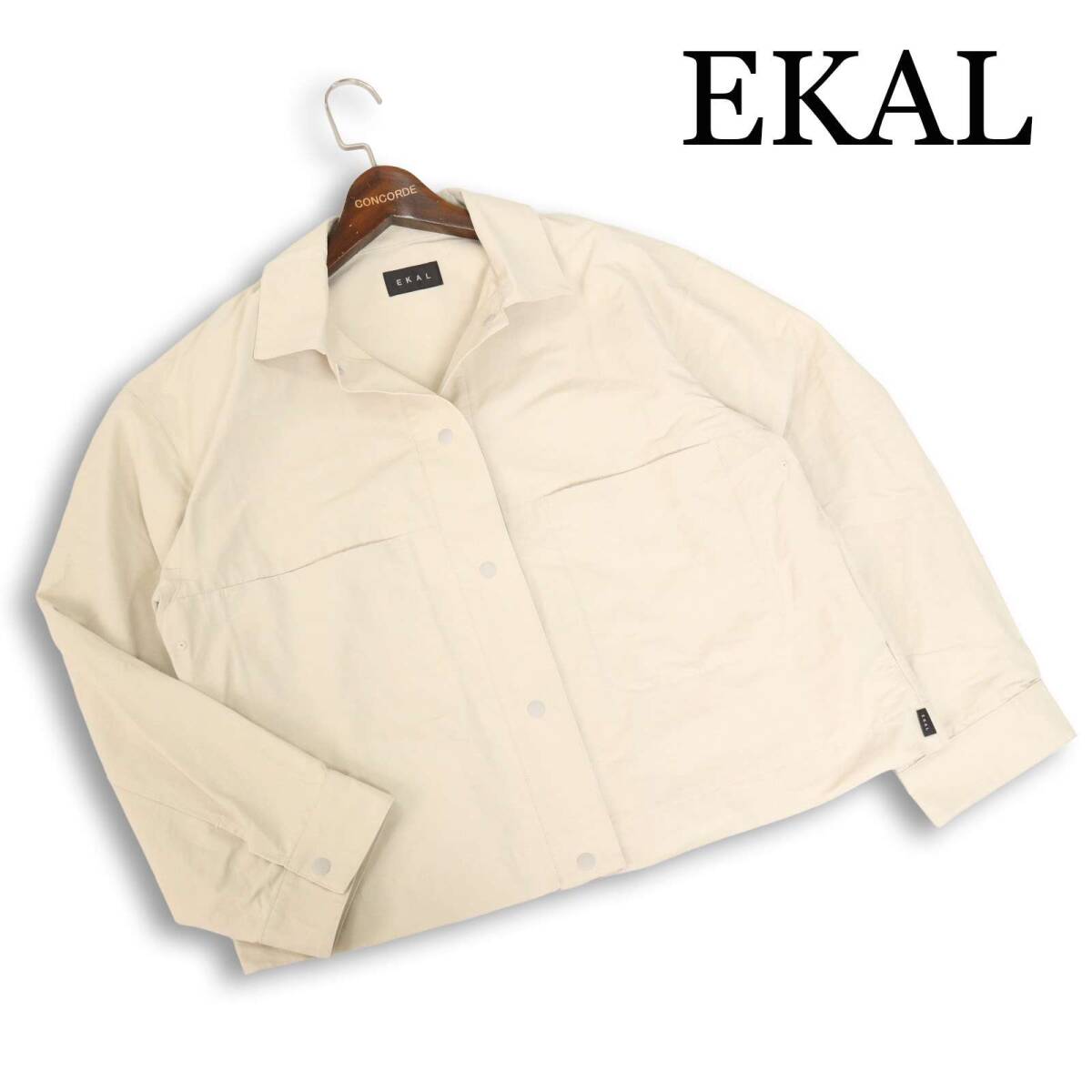 EKAL エカル 通年★ ショート ワイド ワーク シャツ ジャケット Sz.One レディース