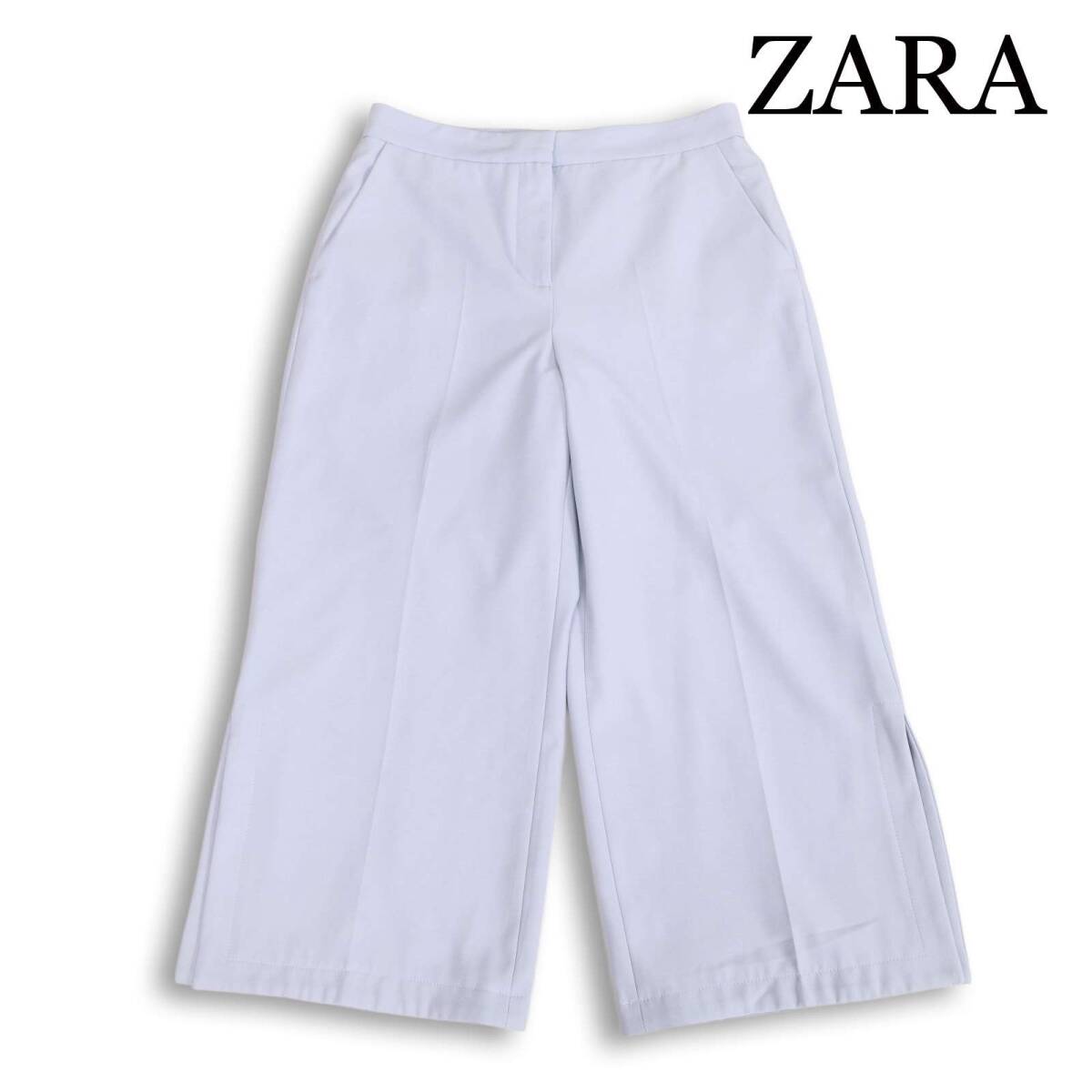 【美品】ZARA ザラ 通年★ ストレッチ ワイド パンツ スペイン製 Sz.S レディース