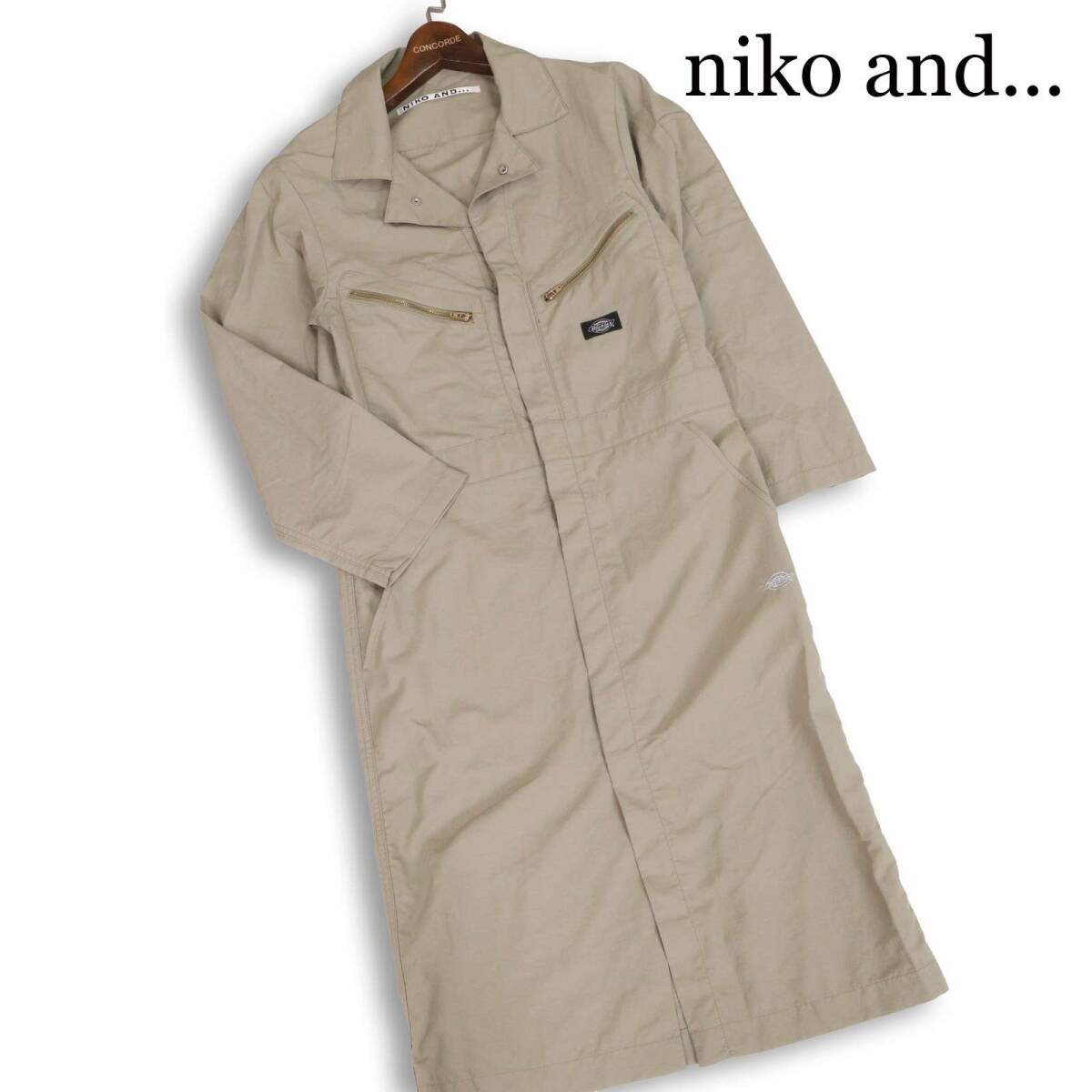 niko and... × Dickies ニコアンド ディッキーズ 通年★ エンジニア ワーク ワンピース コート Sz.M レディース