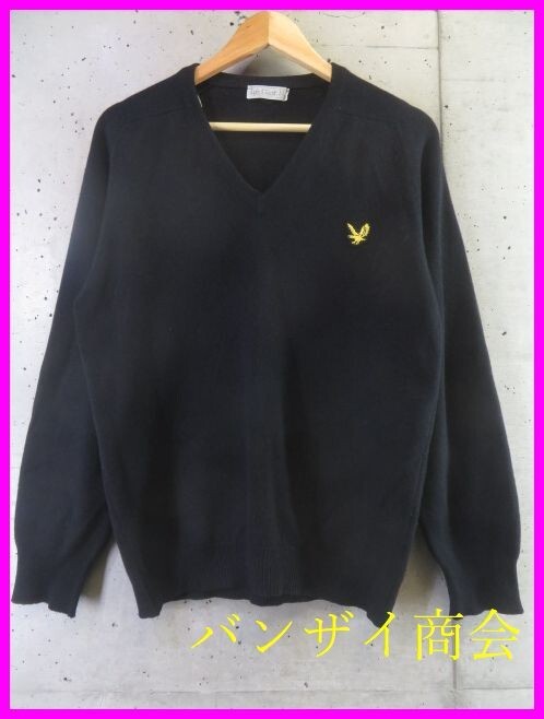 6130s17◆スコットランド製◆カシミヤ100％◆LYLE&SCOTT ライル&スコット カシミヤニットセーター 40/カーディガンベスト/ゴルフジャケット