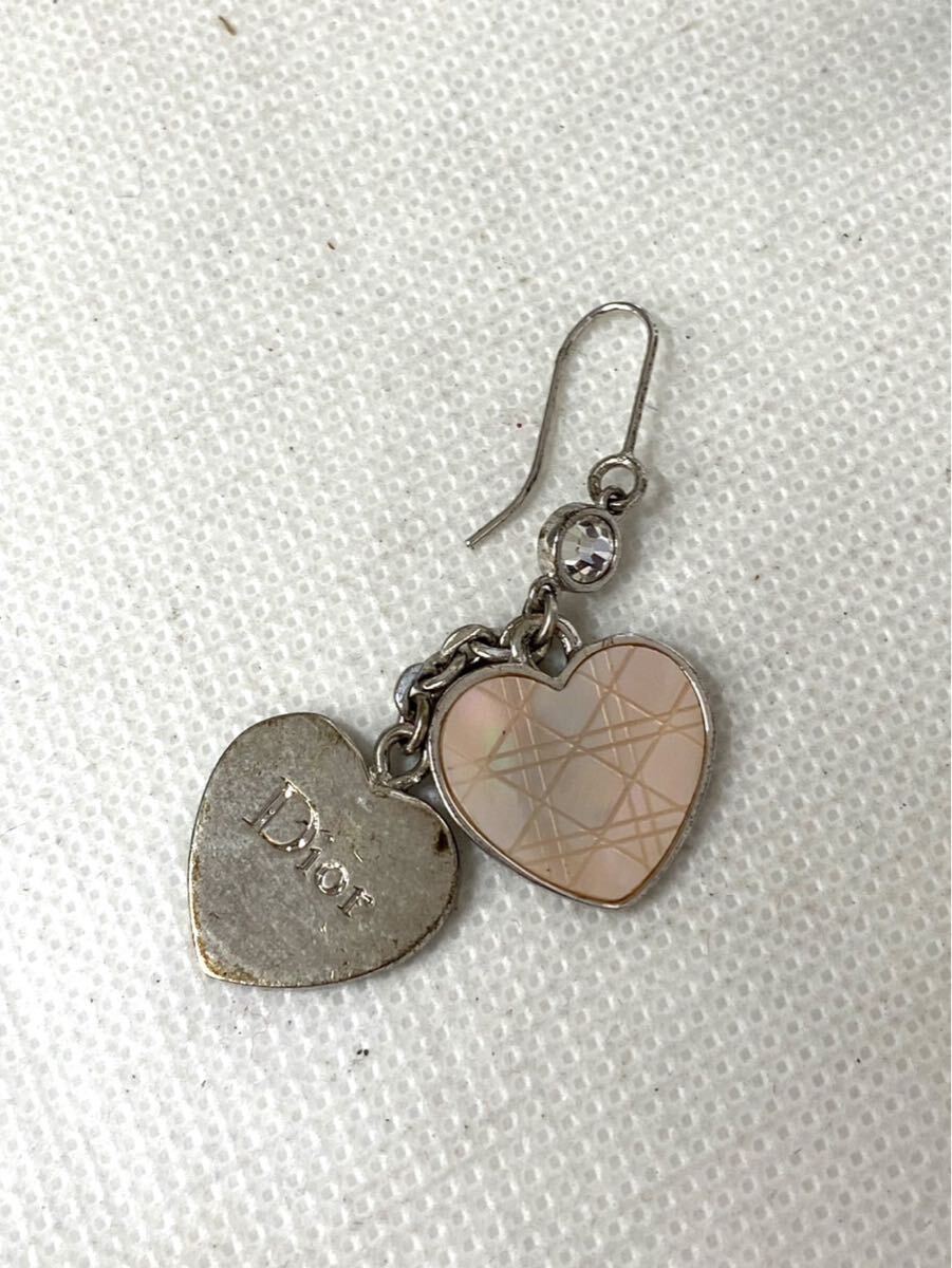 Christian Dior クリスチャンディオール ピアス 片耳 ハート シルバー アクセサリー hm022701
