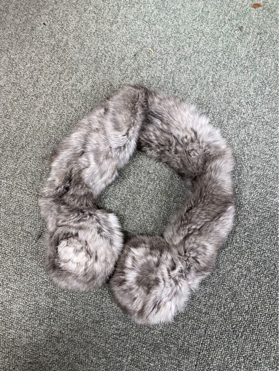 極美品 ムーンバット ニーシャ NEISHA ティペット 毛皮 ファー スヌード hm022304マフラー