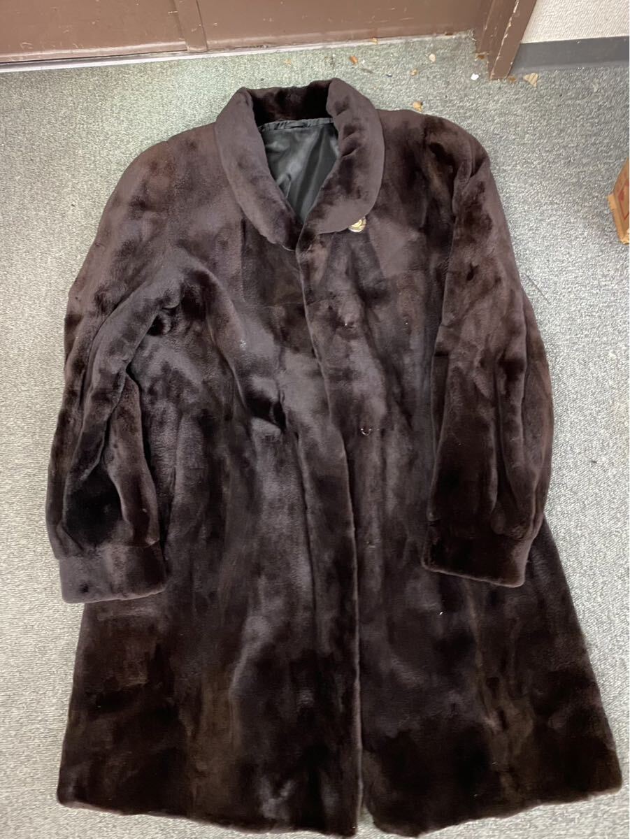 極美品 サガミンク SAGA MINK 毛皮コート ファーコート ミンクコート レディース アウター ダークブラウン hm022306