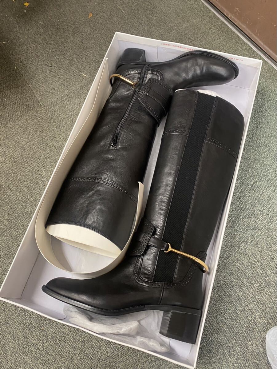 美品 リーガル REGAL ロングブーツ 23 レザーシューズ 黒 ブラック 靴 ot022511