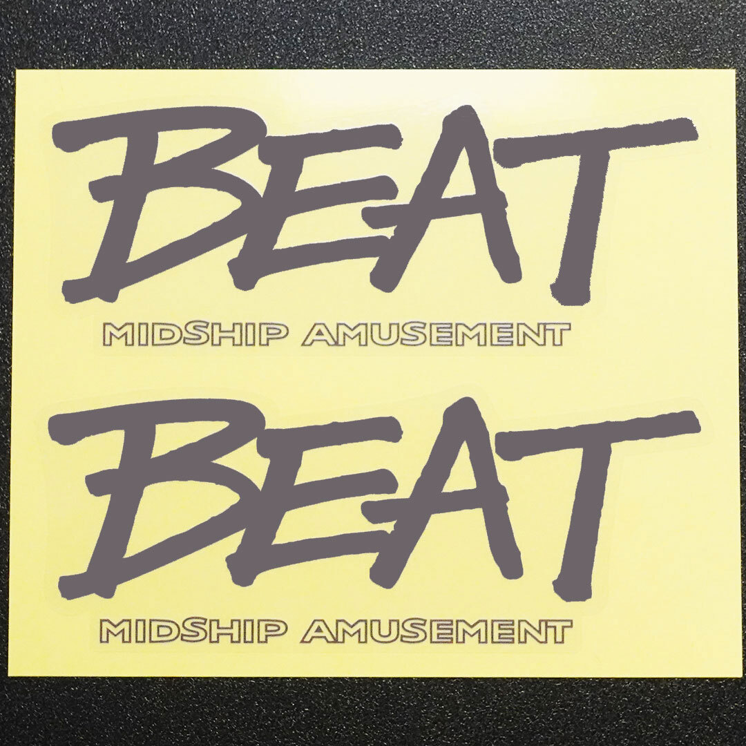 新品・未使用☆ホンダ ビート PP1 サイドステッカー グレー 左右セット（2枚）　BEAT MASTER　HONDA BEAT |新品|送料無料|匿名配送