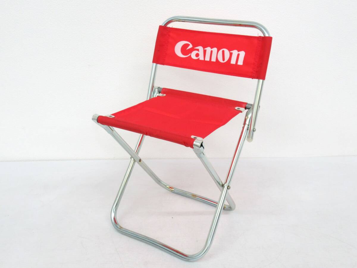 【Canon/キヤノン】寅③200//折り畳み小型椅子/レッド/約縦35x横27xマチ4.5㎝