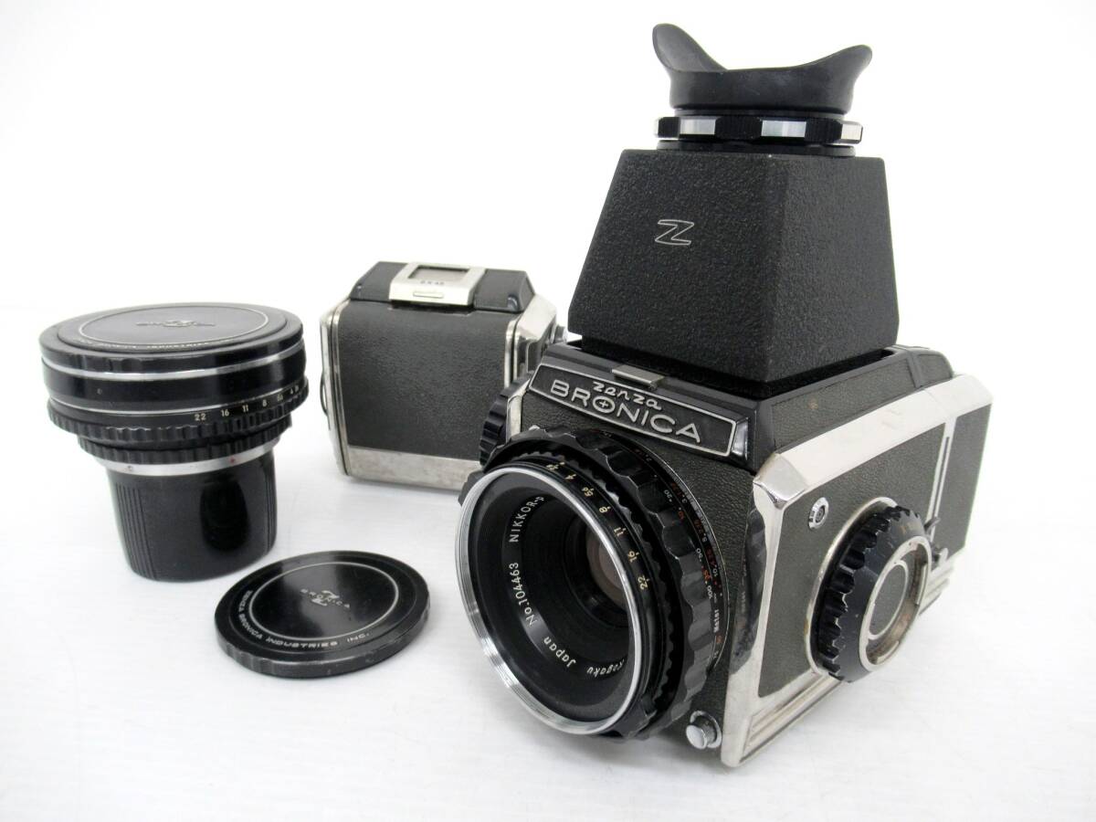 【ZENZA BRONICA/ゼンザブロニカ】寅②420//S型/NIKKOR-P 1:2.8 f=7.5cm/NIKKOR-H 1:3.5 f=50mm/6×645ロールフィルムホルダー