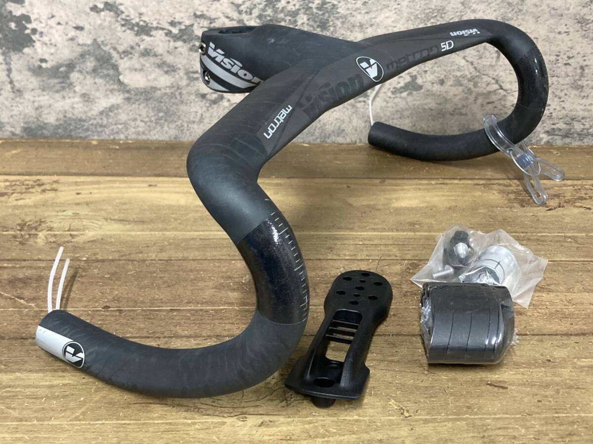 JY178 ヴィジョン Vision メトロン METRON 5D カーボン ハンドル ステム 一体型ドロップハンドル 380mm 90mm