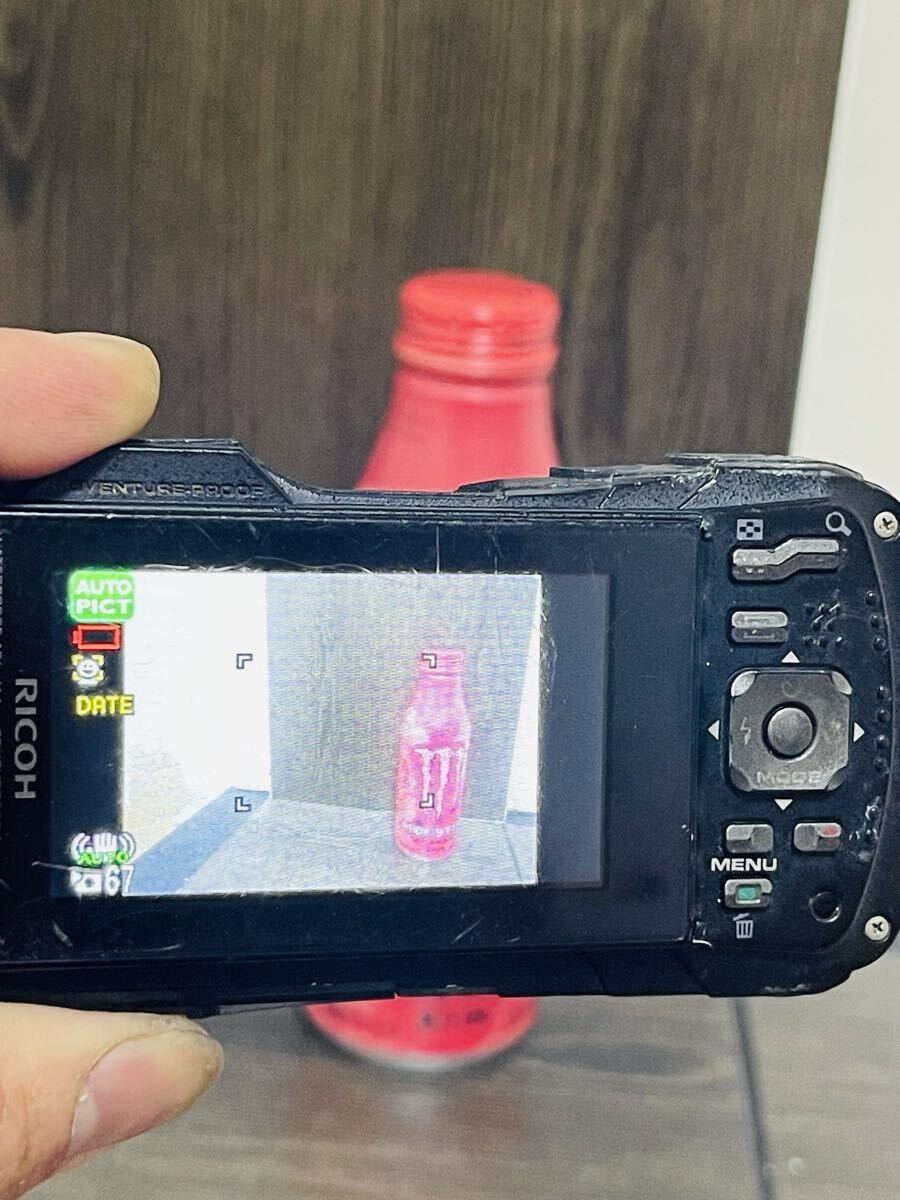 No.17 RICOH WG-50 ブラック 16.0MP 防水 耐衝撃 光学5倍ズーム 動作確認済み 中古 バッテリー付 コンパクトデジタルカメラ