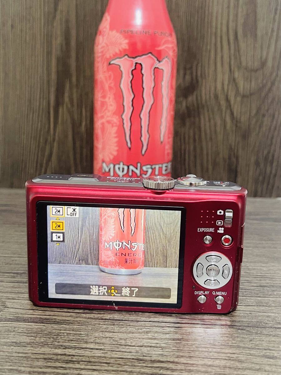 No.20 PANASONIC LUMIX DMC-TZ10 レッド 12.1MP 光学12倍ズーム フルHD動画 動作確認済み 中古 バッテリー付 コンパクトデジタルカメラ