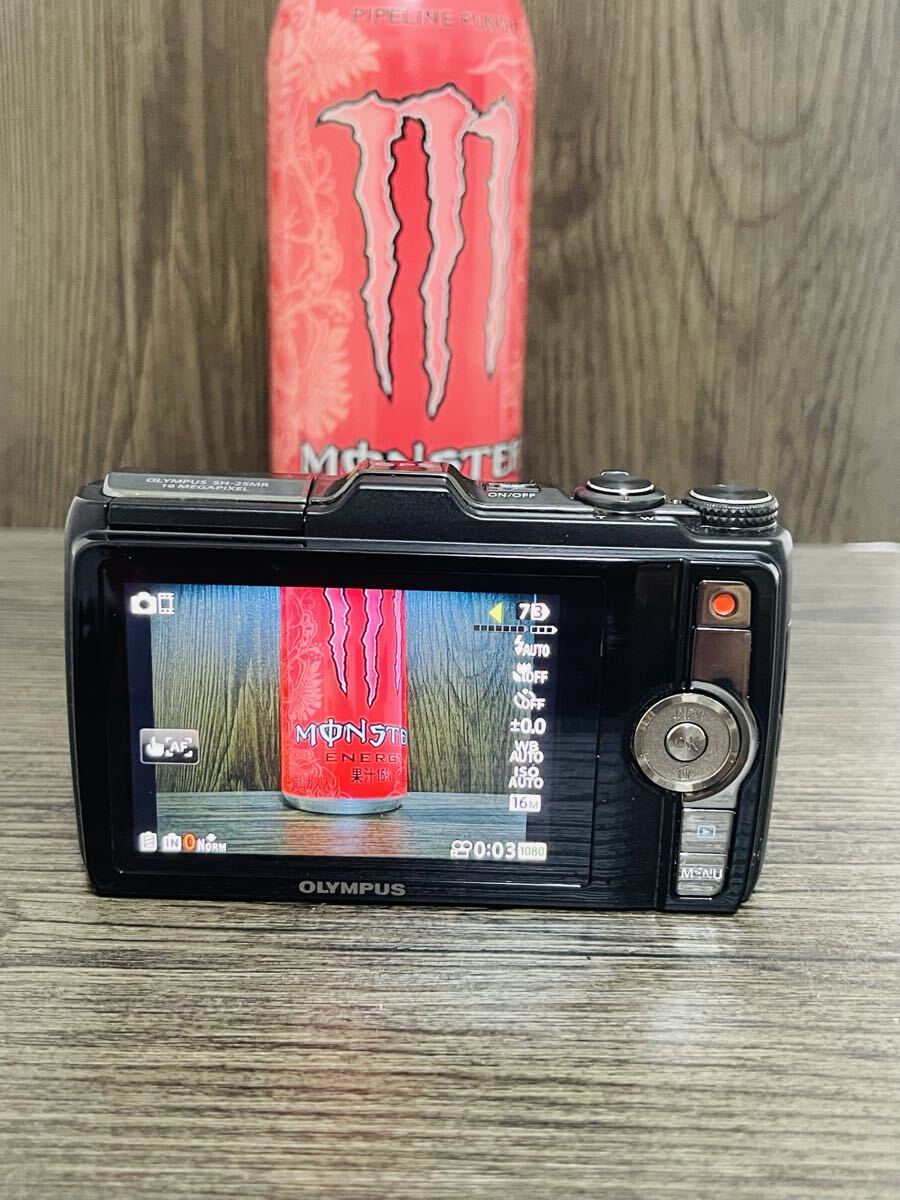 No.21 OLYMPUS SH-25MR ブラック 16MP 光学12.5倍ズーム フルHD動画 動作確認済み 中古 バッテリー付 コンパクトデジタルカメラ