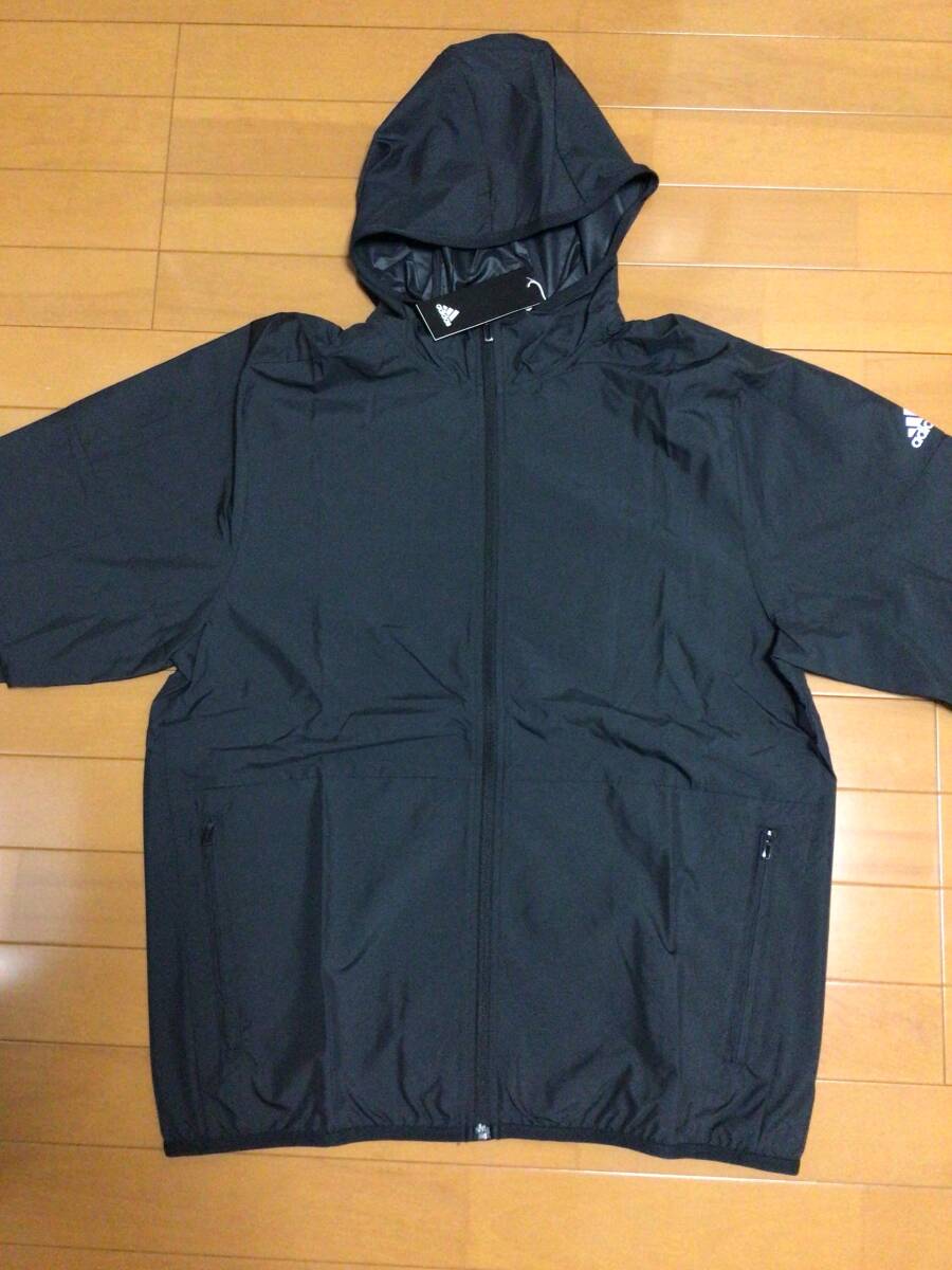 新品　未使用　タグ付き　アディダス　adidas ジップパーカー　ブラック　黒　Lサイズ