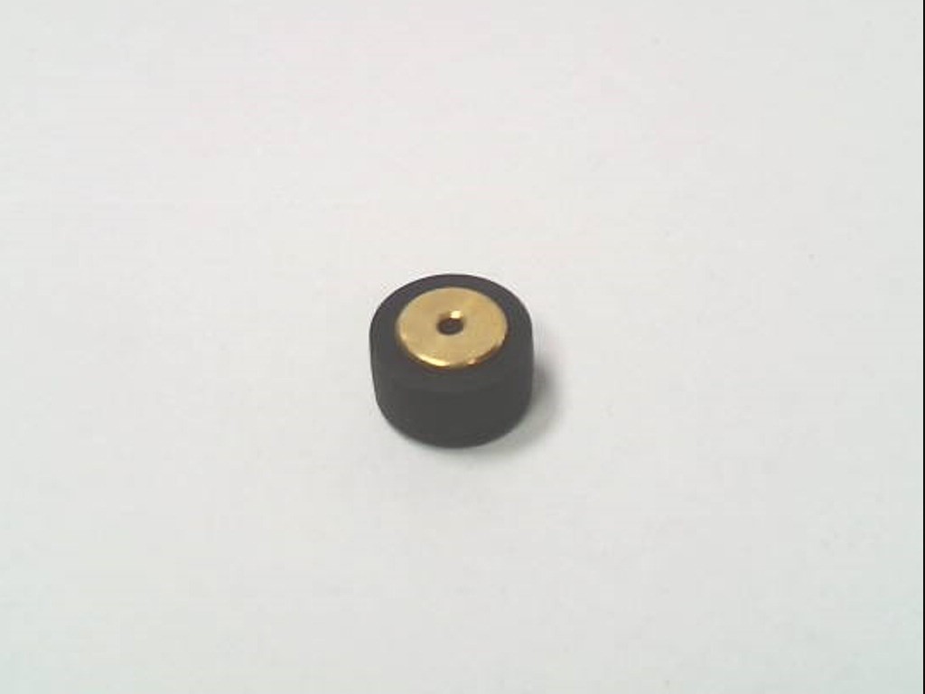 カセット修理用 金属ピンチローラー 外径13mm ゴム幅6.5mm 軸穴径2mm　1個 ★新品、定形外送料140円可