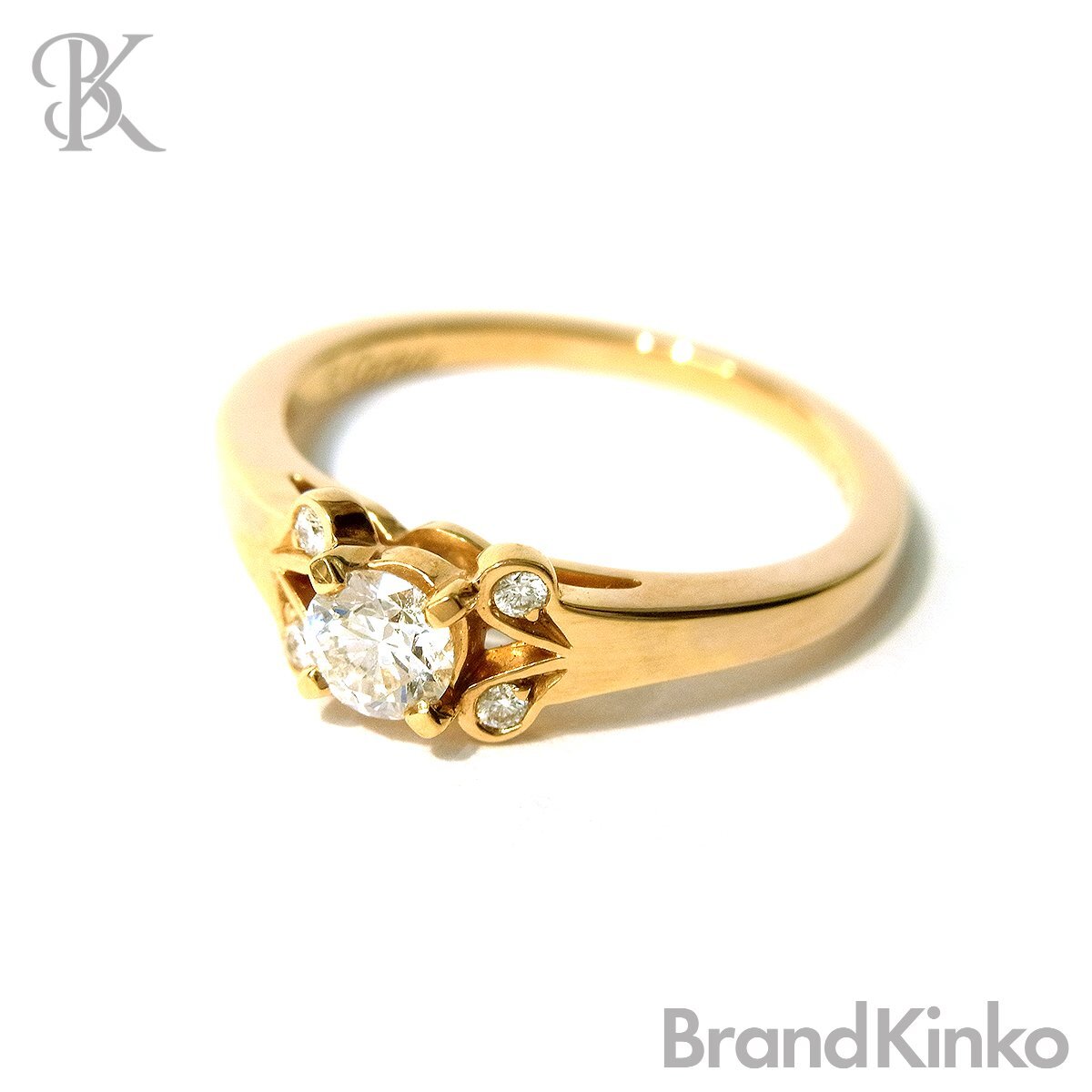 美品 カルティエ バレリーナ ソリテール リング 指輪 ダイヤ Au750 ゴールド 0.24ct 表記サイズ:48 総重量約2.9g 鑑定書 洗浄済 Cartier 〓