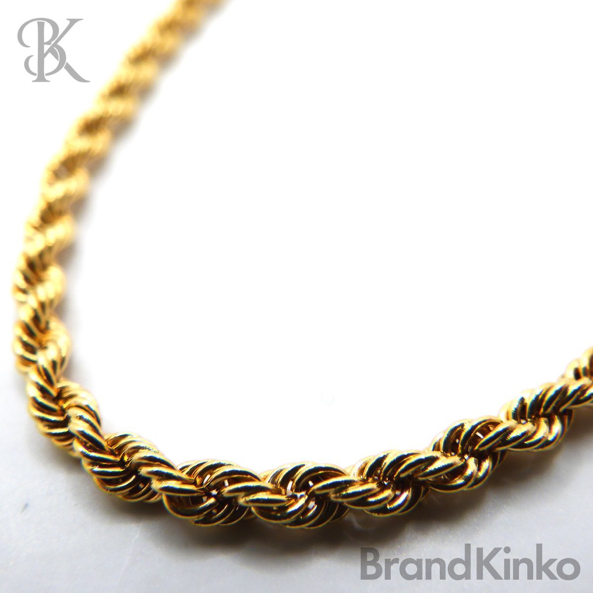 K18 デザイン ネックレス 5.4g 約40.5cm 約2.6mm ゴールド ●