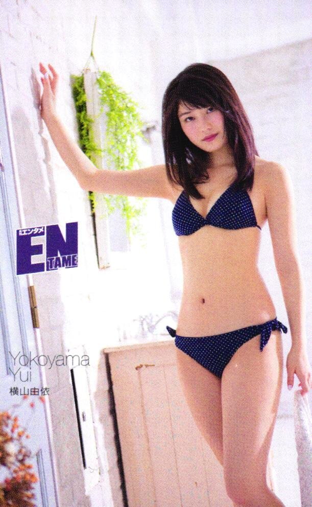 ★横山由依　エンタメ　微擦れ有★テレカ５０度数未使用hu_121