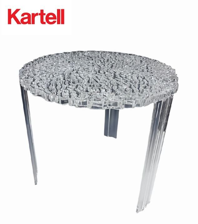 [ZEROnet]【家財宅急便】Kartell カルテル T-TABLE ティーテーブル サイドテーブル アクリル クリスタル 机 家具 インテリア ％H83-17