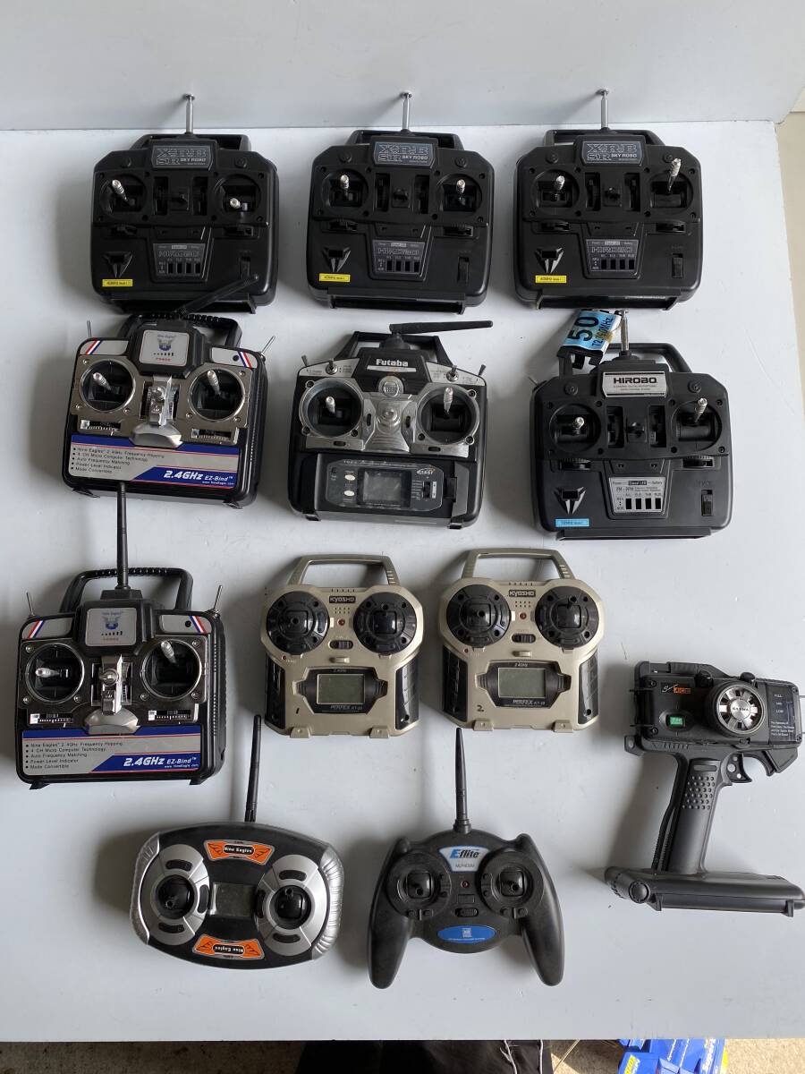 ⑤t240◆ラジコン 送信機 まとめ◆Futaba 京商 Nine Eagles HIROBO RCプロポ コントローラー 大量セット 未検品 