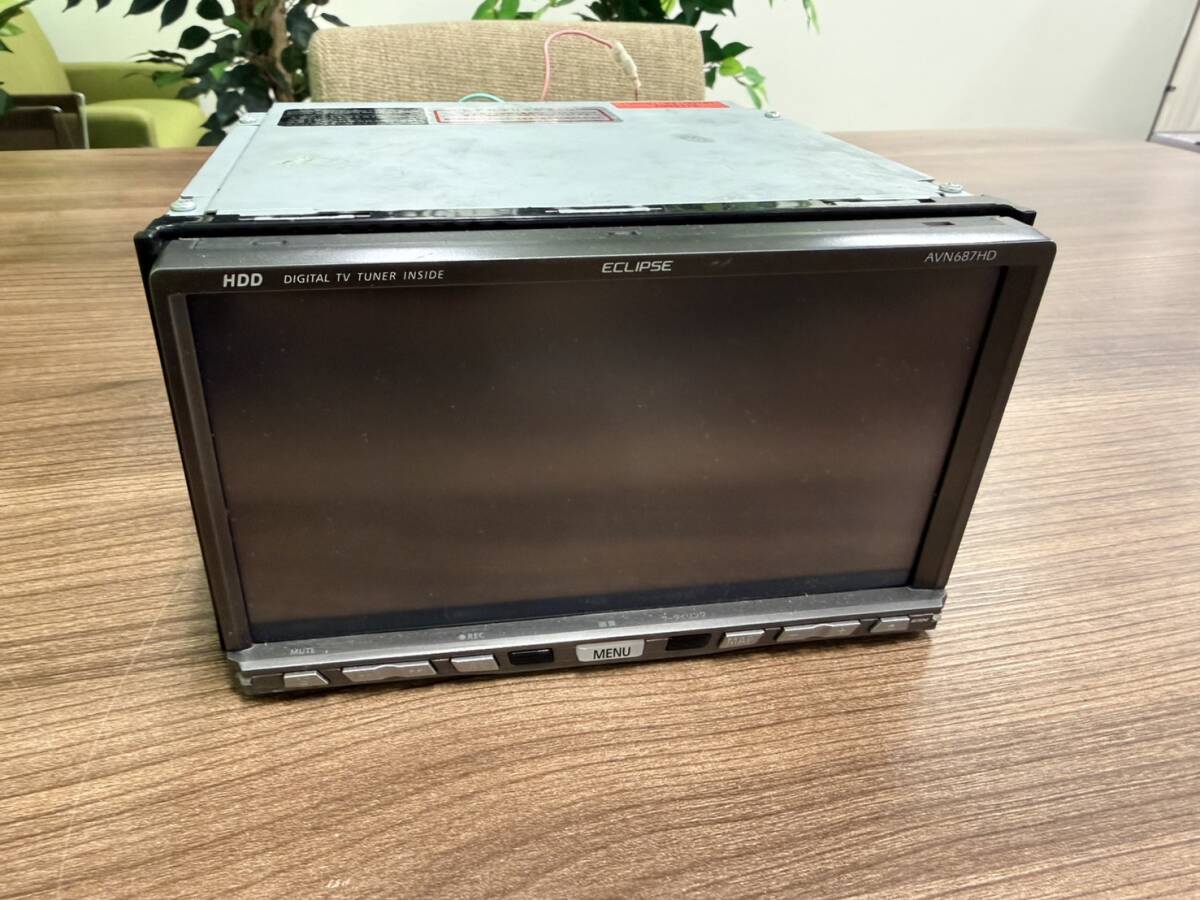 ECLIPSE イクリプス AVN687HD HDDナビ フルセグ地デジ内蔵 DVD/CD/録音機能 配線付き 富士通テン カーナビ 車用品 動作未確認 1129-3-1