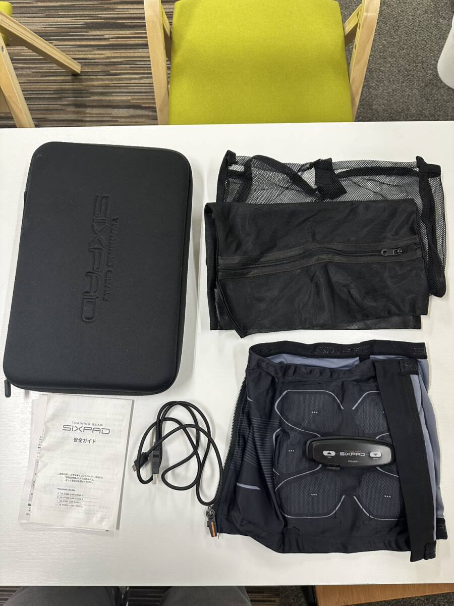 【動作確認済み】SIXPAD Powersuit Lite Abs L size SE-AT00C-L ケース入り 自宅でトレーニング コンパクト 中古品 現状品 F4714