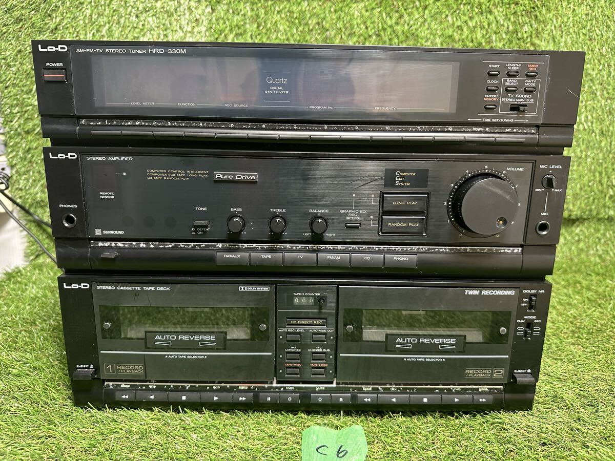 C6 HITACHI Lo-D HRD-330M AM-FM-TV STEREO TUNER 通電確認のみ