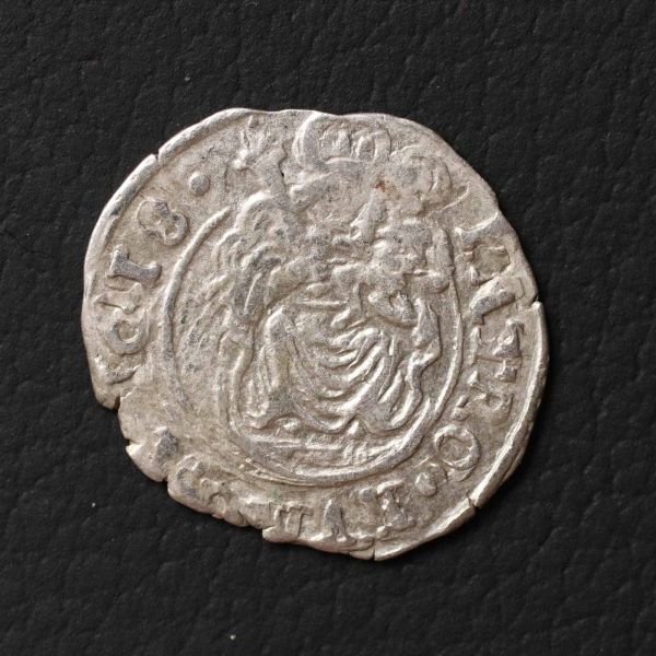 *[令]ハンガリー 聖母マリアとキリスト 小型銀貨（1618）コイン [E7051]8d4