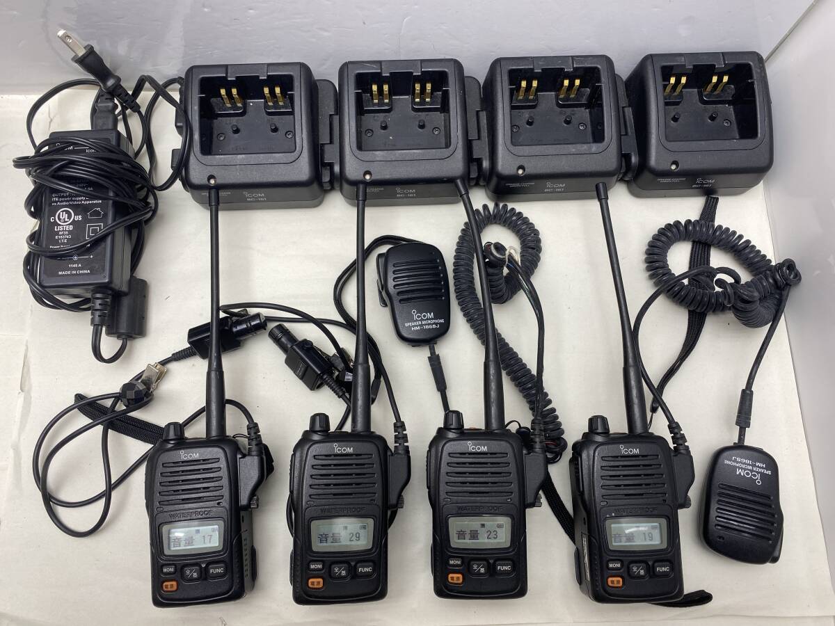 ICOM アイコム IC-UH37CTM トランシーバー 無線機 ハンディ 4台セット 充電器付き 簡易確認 