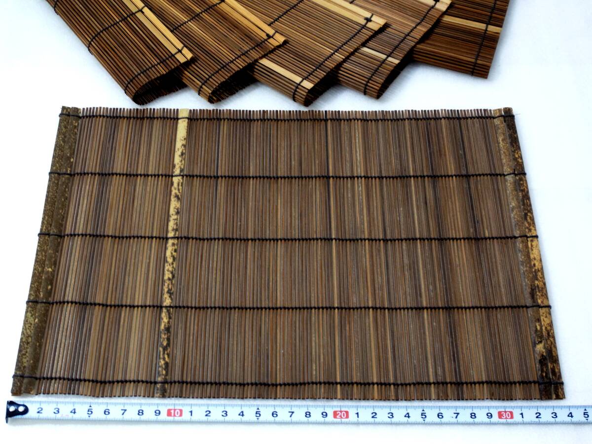 5★高級 竹製 懐石料理用 卓上すだれ ６客 和風 ランチョンマット 懐石道具