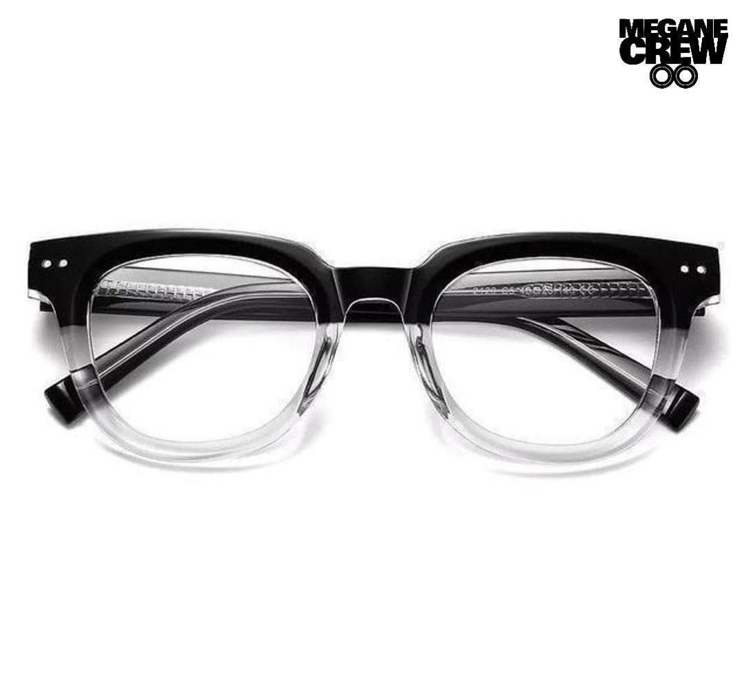 Traditional ウェリントン ハーフクリア 黒 メガネ 01