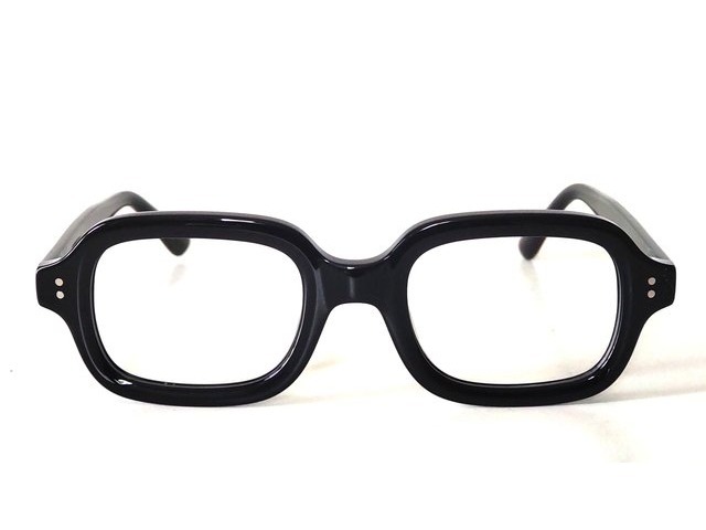 Zig Block 太ぶち スクエアメガネ ブラック 黒 01