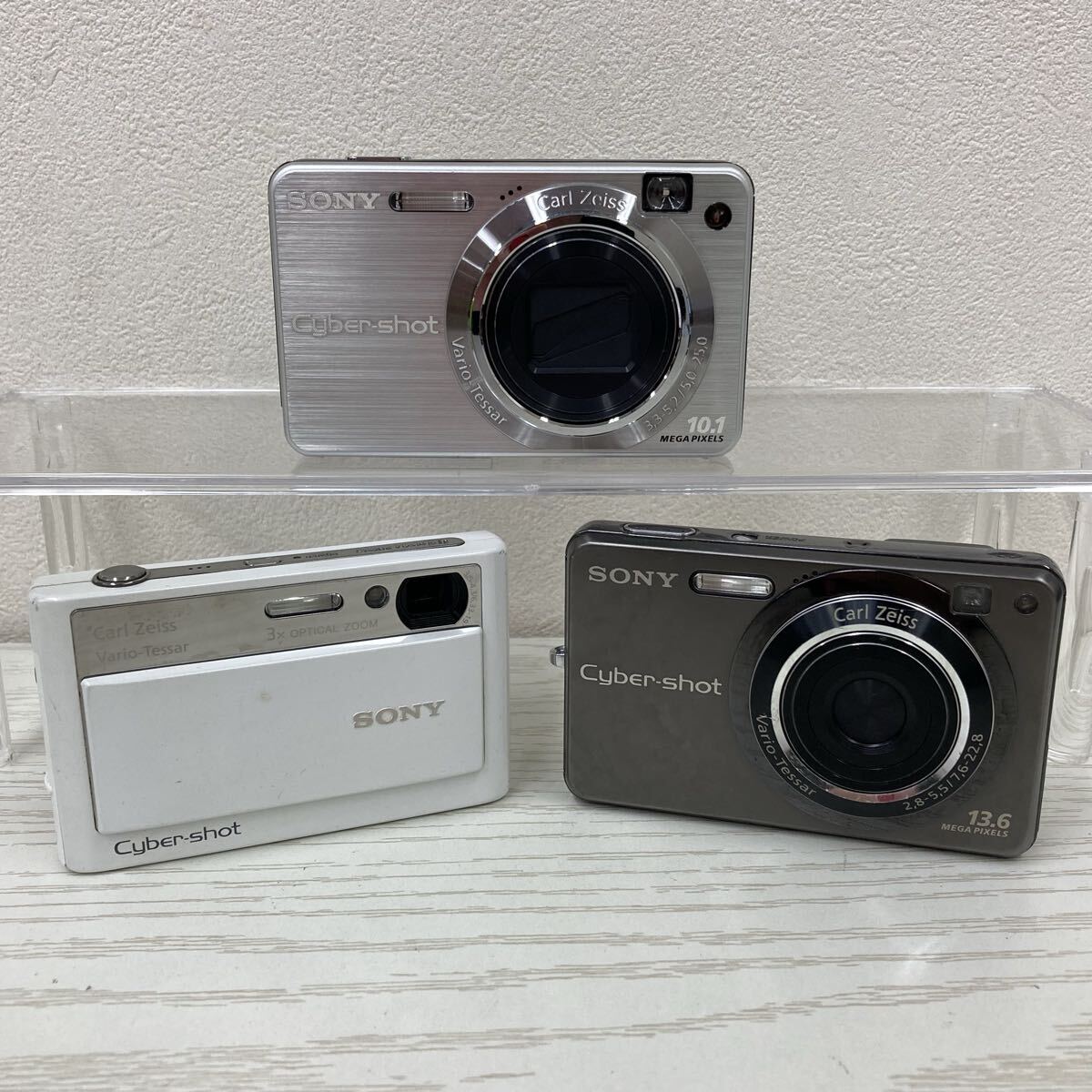 【AF2225-j】デジタルカメラ SONY 3点 まとめ cyber-shot dsc-w170 dsc-t20 dsc-w300 シルバー　ホワイト ブラック