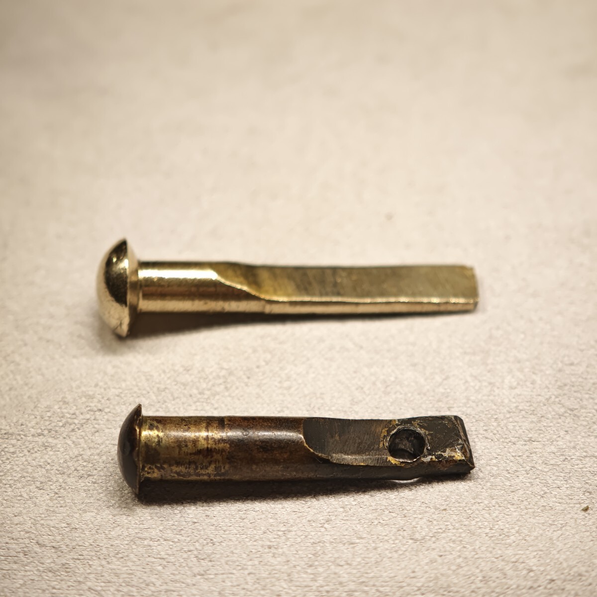 穴がない火鋏の軸 火縄銃復活部品 ガタツキ対策 検 古式銃 日本刀 薙刀 槍 美術品 管打ち銃 十手 甲冑