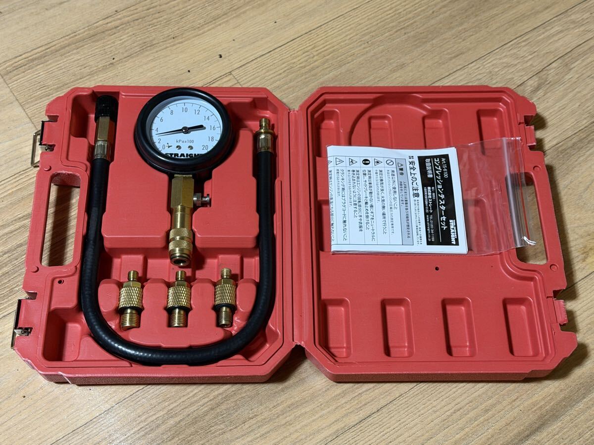 STRAIGHT エンジン コンプレッション ゲージ テスター CBX400F GS400E Z750RS Z50J GX71 AE86 KGC110 SSR HKS TRD NISMO BEET ヨシムラ