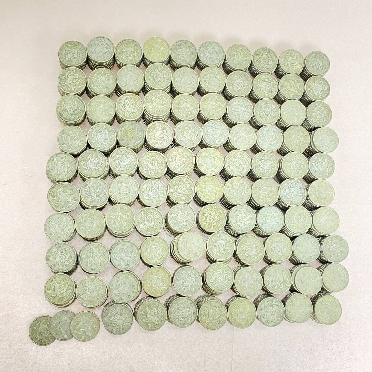 『TJ3』銀貨　鳳凰　983枚　約4.6ｋｇ　総額面￥98.300-　記念硬貨　旧100円　古銭　コレクターズ品　現状品