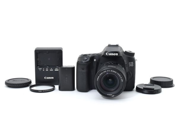 キャノン Canon EOS 70D EF-S18-55mm F4-5.6 IS STM レンズセット 一眼レフカメラ 動作良好 #3560