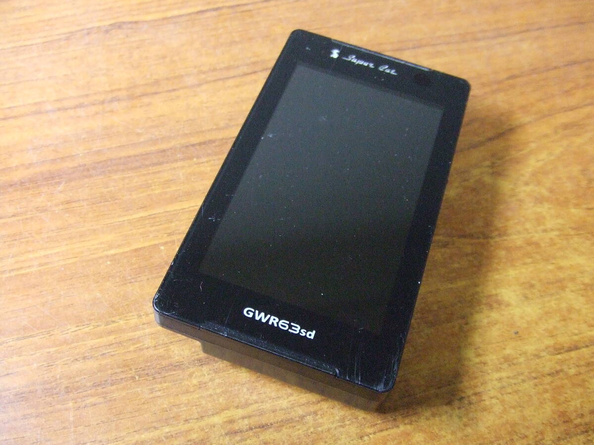 U33　YUPITERU ユピテル スーパーキャット GPSレーダー探知機 レーダー探知機 GWR63sd 本体のみ 中古　未確認　現状　ジャンク