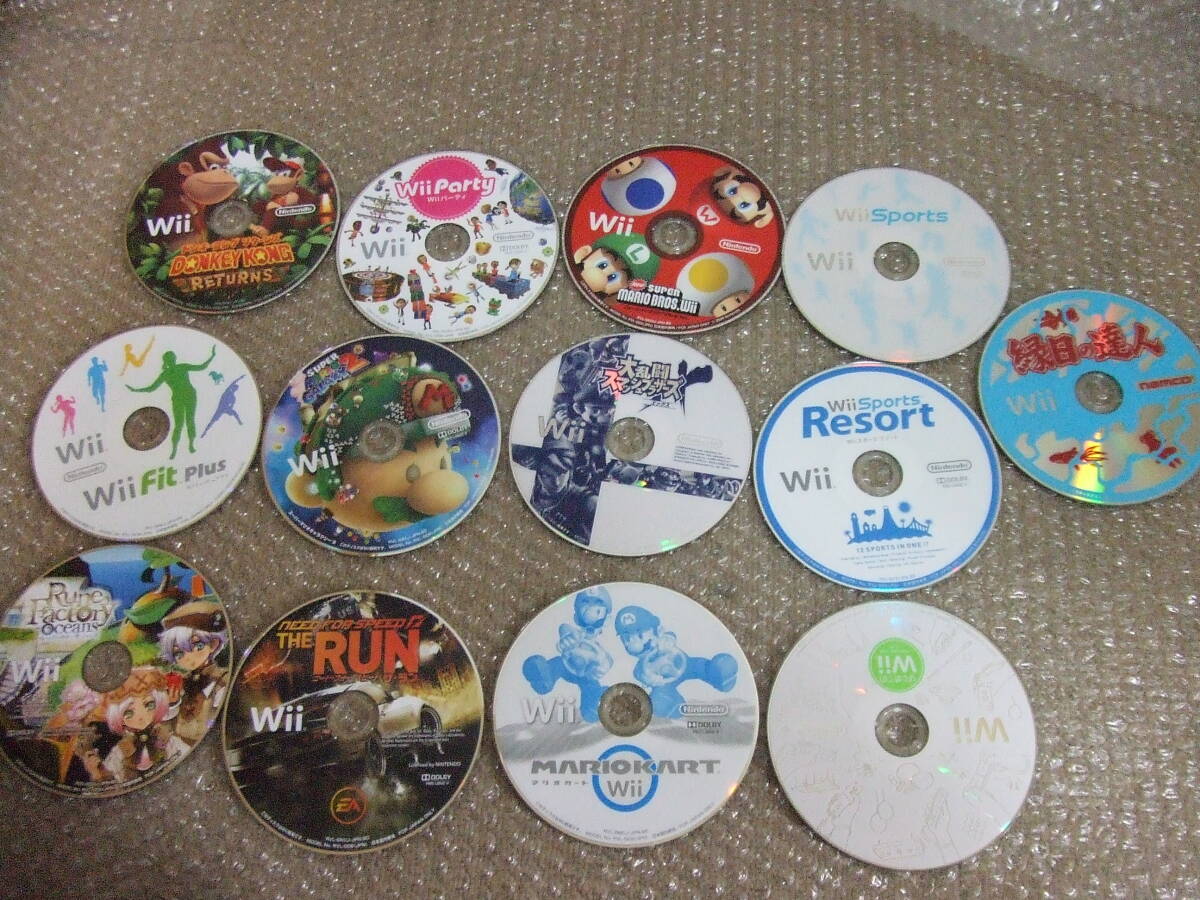 U76　Wiiソフト　13本　ソフトのみ　マリオ/ドンキーコング/ルーンファクトリー/他　セット　まとめて　まとめ　中古