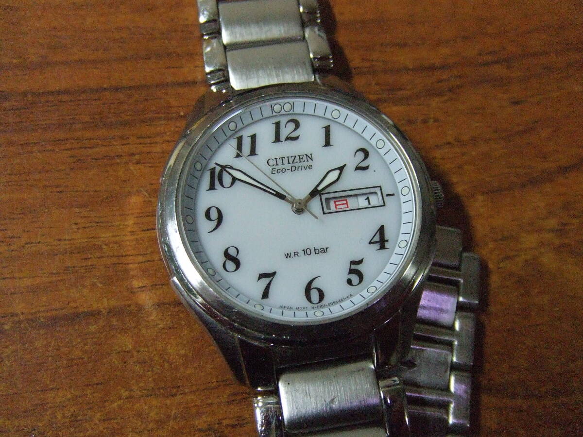 U156　シチズン CITIZEN エコドライブ Eco-Drive E101-S032750 ソーラー メンズ 腕時計　動作未確認　現状　ジャンク