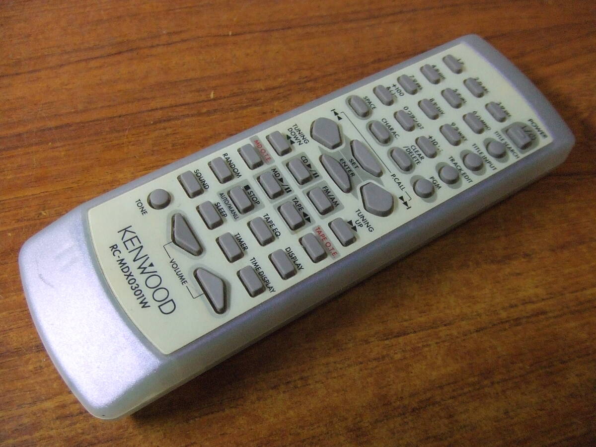 U338 KENWOOD ケンウッド　オーディオリモコン RC-MDX0301W MDステレオシステム MDX-F3等用 中古