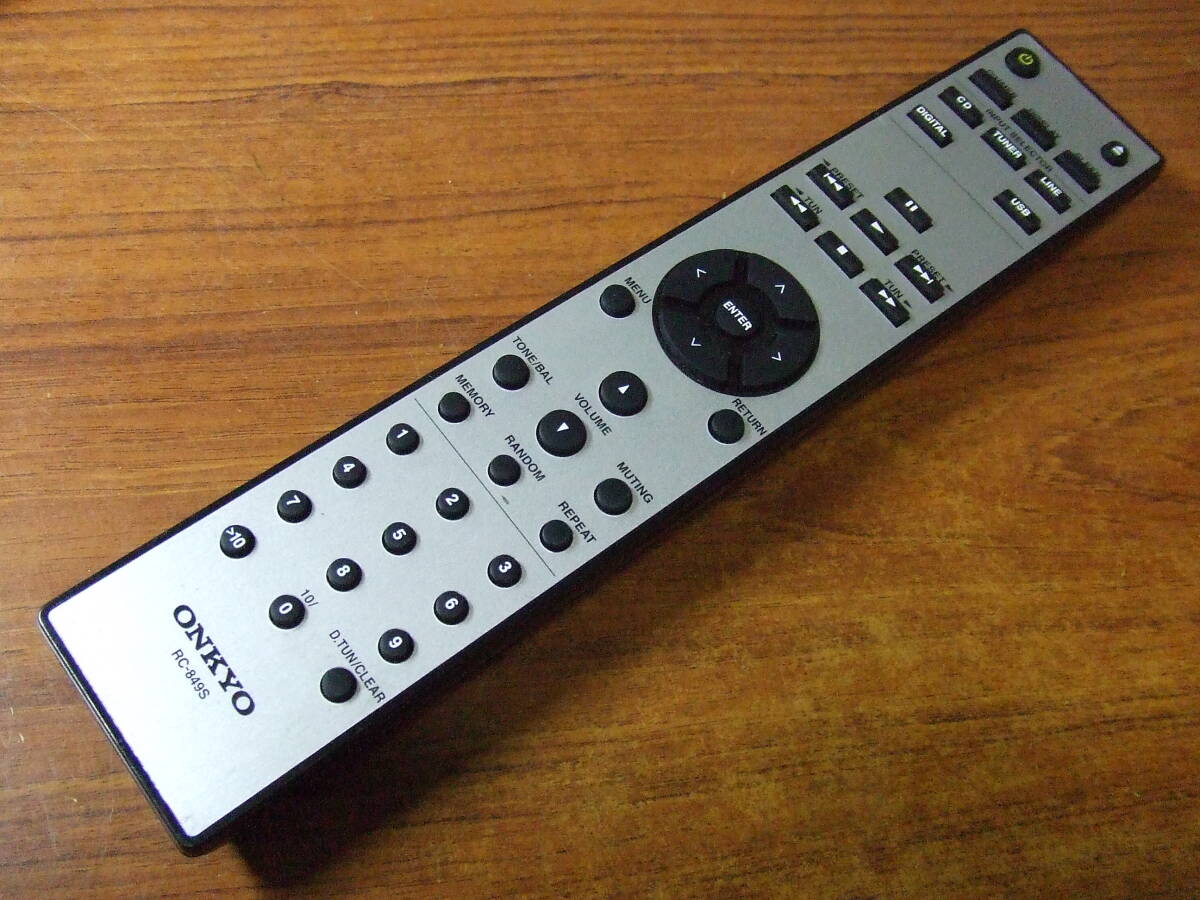T340 ONKYO オンキョー RC-849S CDレシーバーリモコン 中古　CR-555用