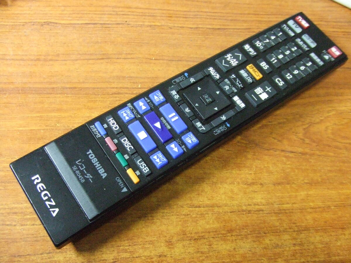 u389 訳アリ 東芝　TOSHIBA レコーダーリモコン SE-R0458　中古