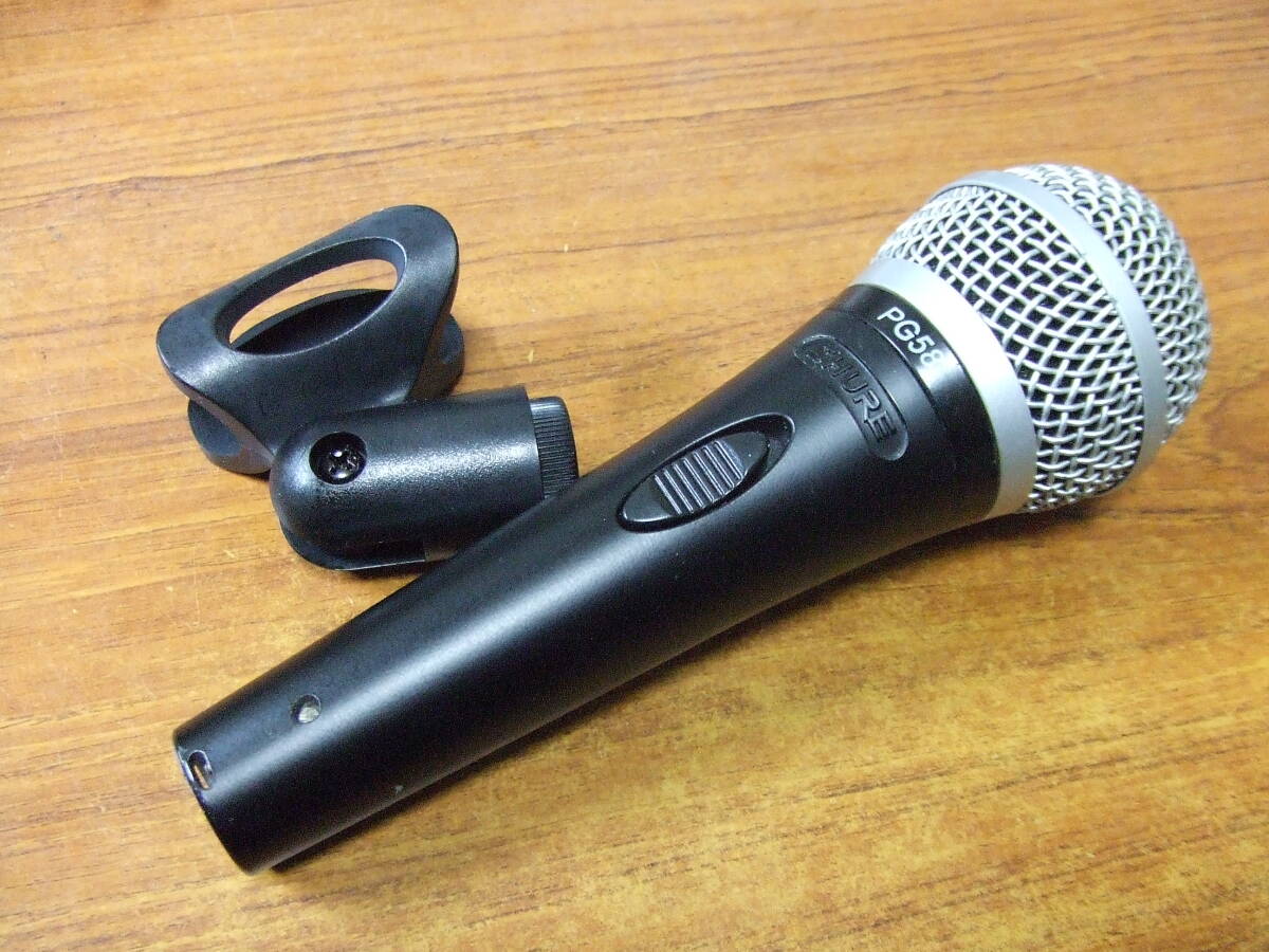 U569 　SHURE ( シュアー ) PG58　ダイナミックマイク 本体 中古