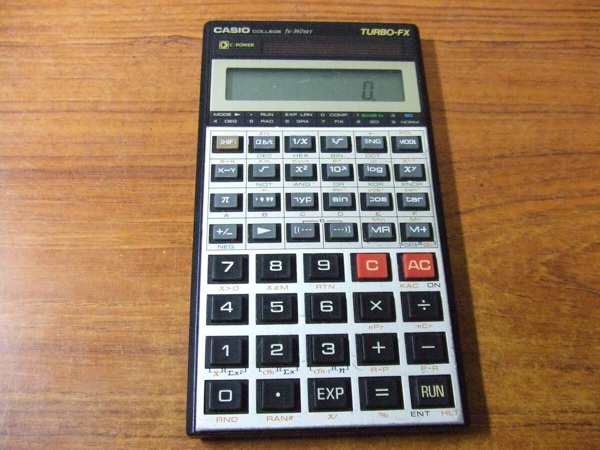U604 CASIO カシオ 関数電卓 COLLEGE fx-360MT TURBO-FX 関数計算機 中古　本体