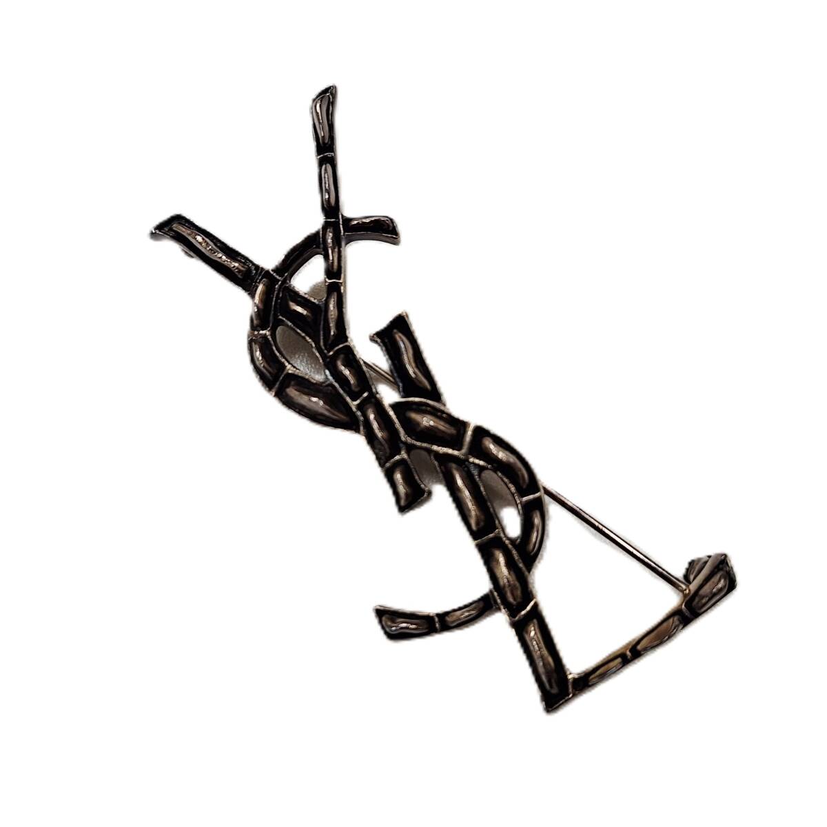 ◆　（極美品）サンローラン　カサンドラ クロコダイル ブローチ　◆