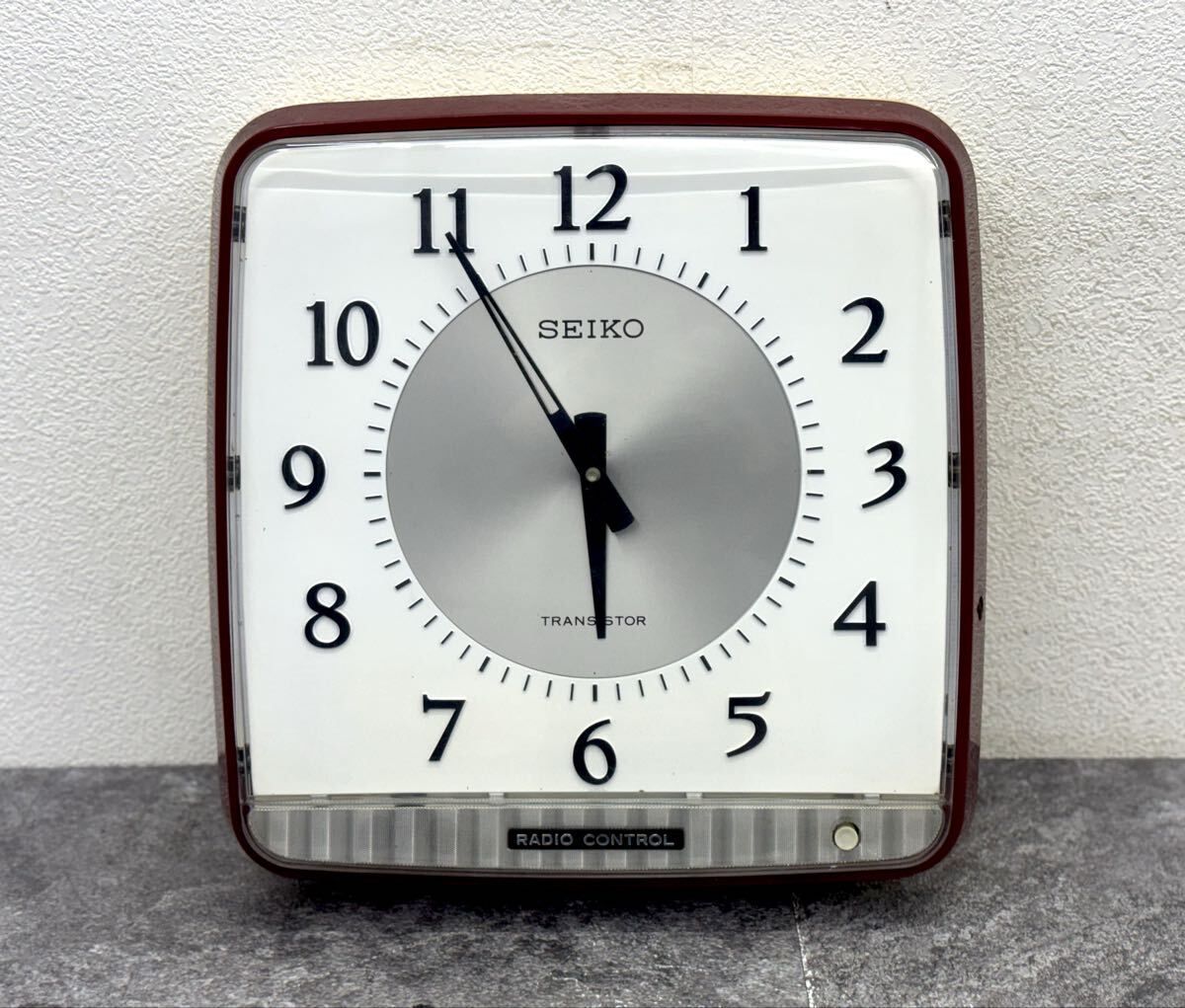 ジャンク■SEIKO セイコー TRANSISTOR トランジスタ 電波修正機能付き時計 古時計 電波時計 掛け時計 レトロ■兵庫県姫路市から d0 26-579