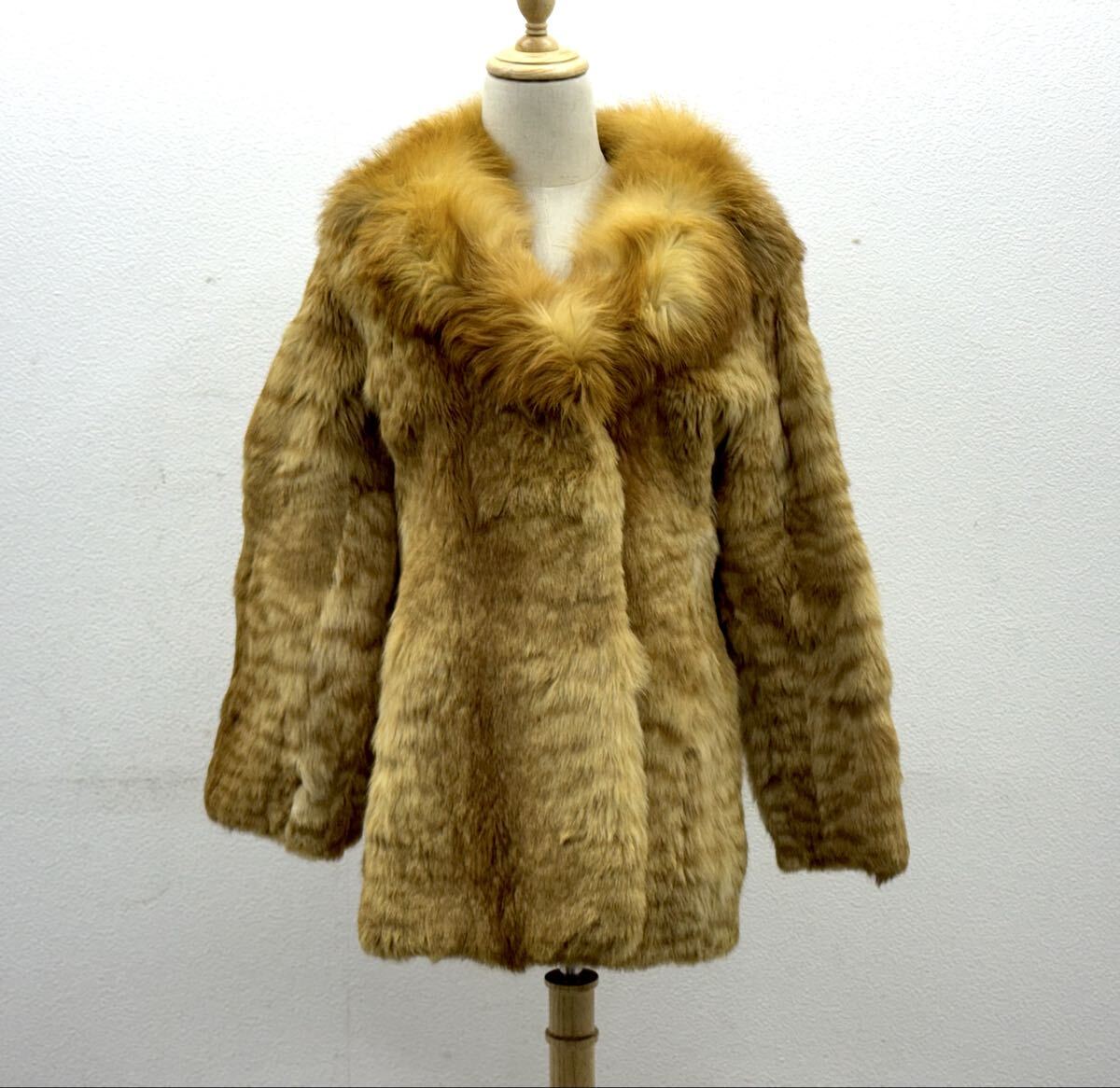 GIFU MOUHI 岐阜毛皮 フォックス 毛皮 フォックスコート FOX ブラウン系 11号 リアルファー 毛皮コート■兵庫県姫路市から c1 26-571