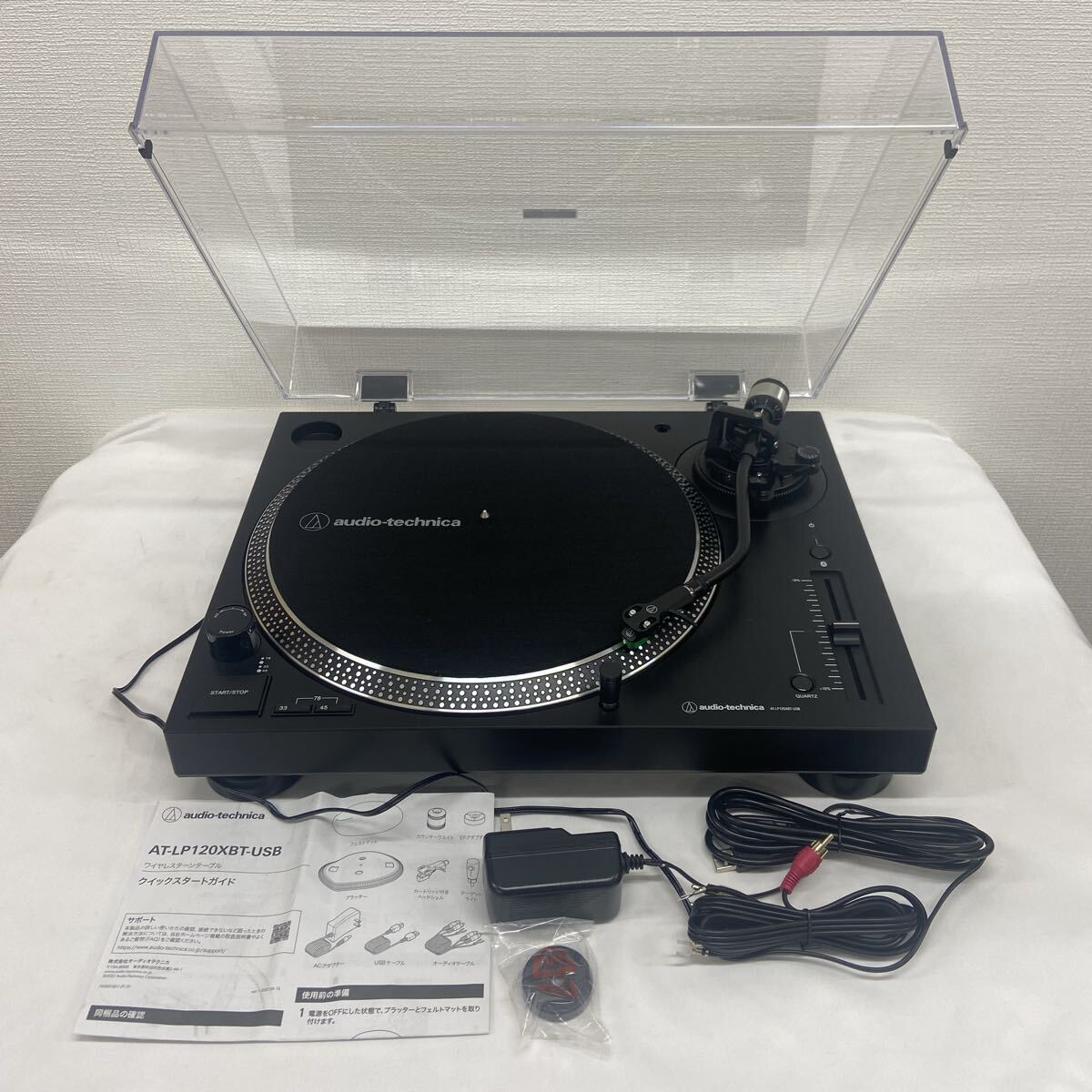 オーディオテクニカ Audio-technica AT-LP120XBT-USB ワイヤレスターンテーブル レコーダープレーヤー 箱あり 動作品