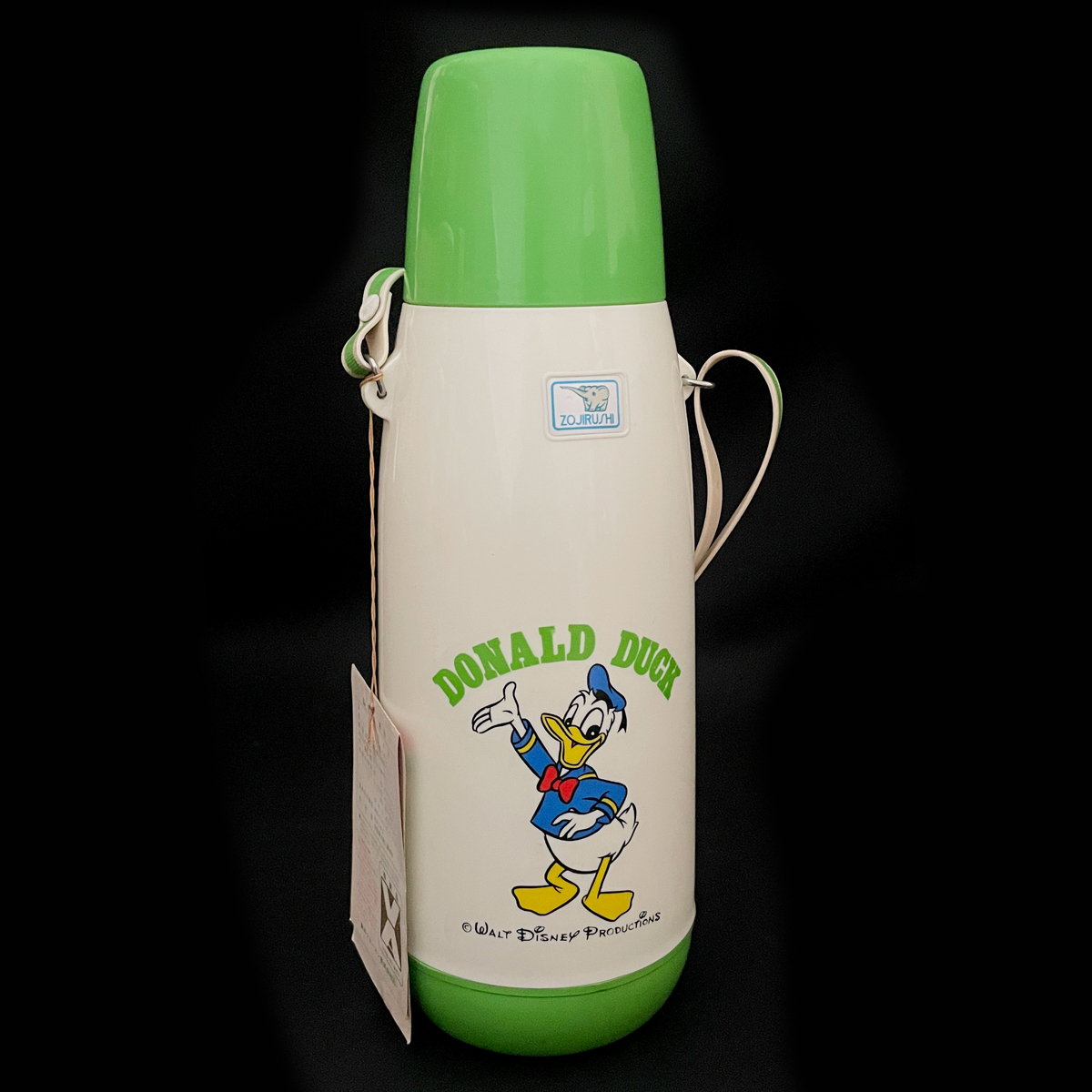 未使用品！当時物！Disney「ドナルドダック」象印の水筒（緑）750ml /ディズニー/昭和レトロ/グリーン/アンティーク